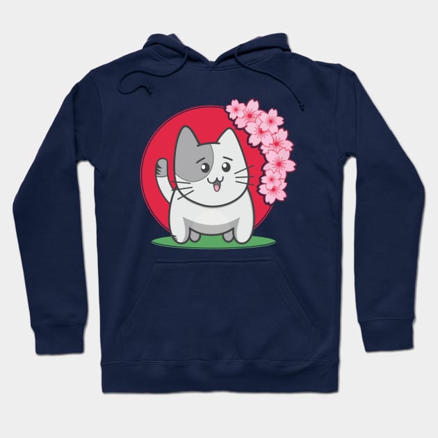 Little kitten likes the cherry blossoms. Hoodie by FunawayHit